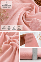 60 LEA | 100% Belgium Linen Fabric - Baby Pink