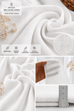 60 LEA | 100% Belgium Linen Fabric - White